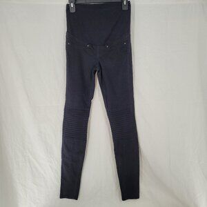 H&M Mama Maternity Jeans Stretchy High Rib Super Skinny Black Jegging Women's 4